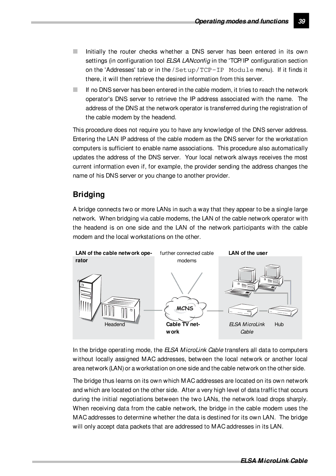 ELSA Cable manual Bridging, Rator 