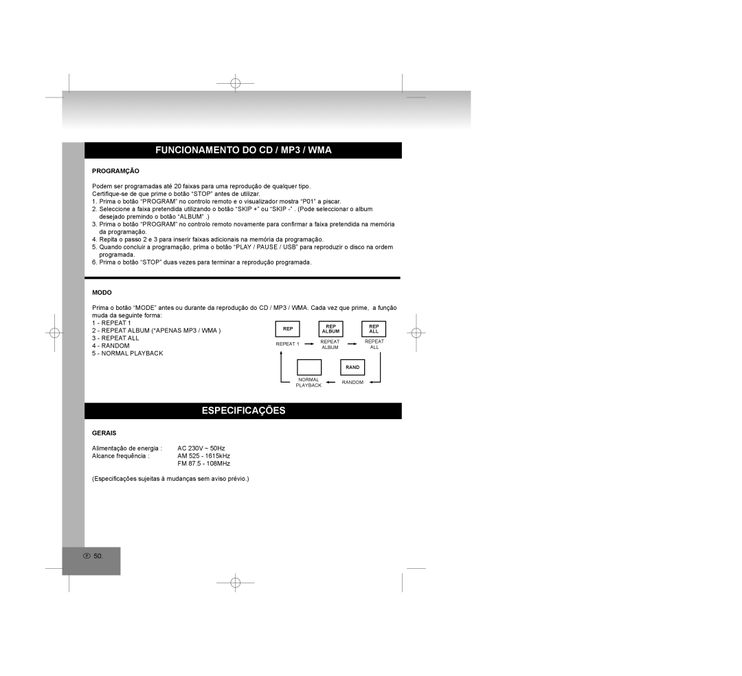 Elta 2309 manual Programção, Gerais 