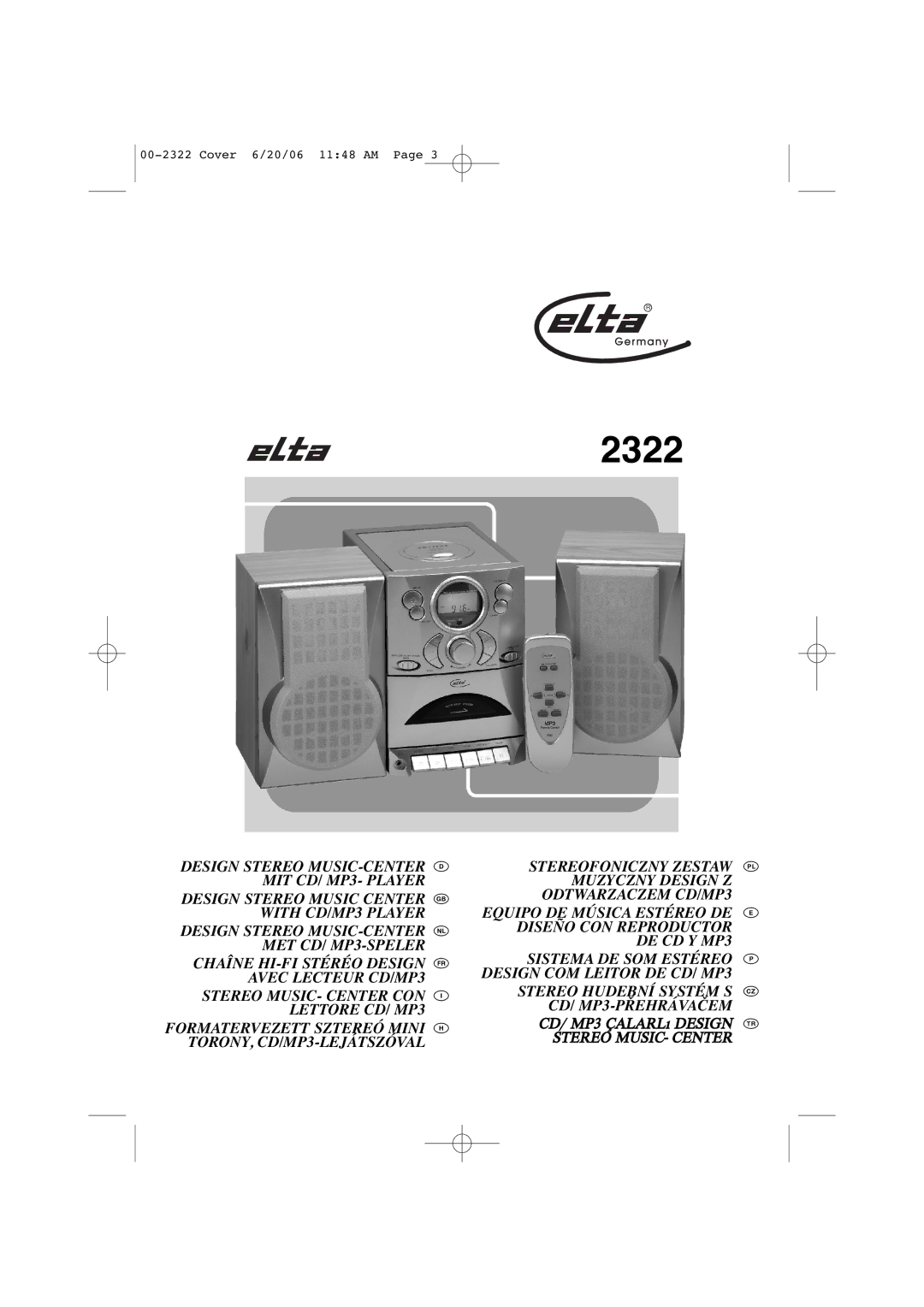 Elta 2322 manual Cover 6/20/06 1148 AM 