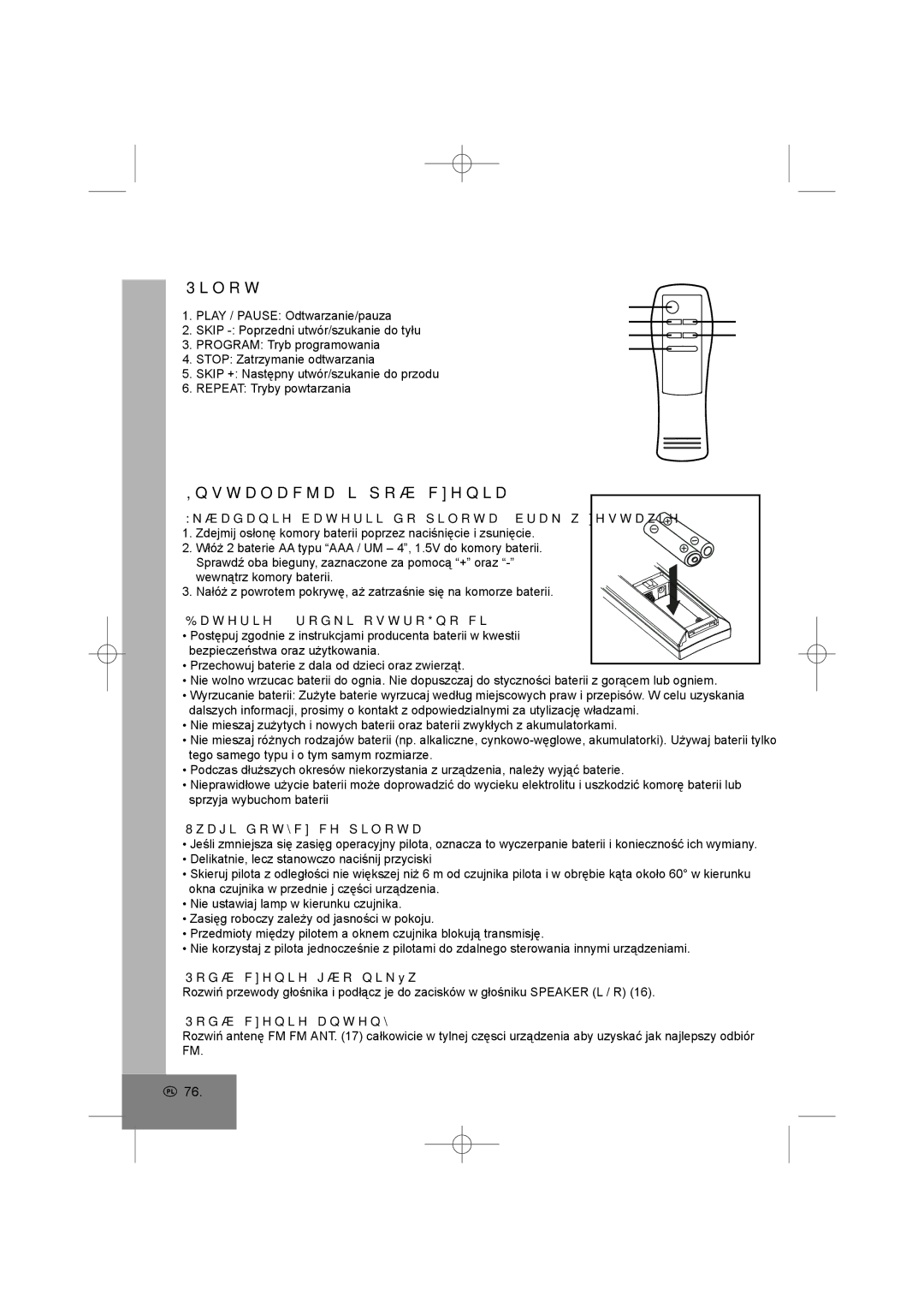 Elta 2402N manual Pilot, Instalacja i połączenia 