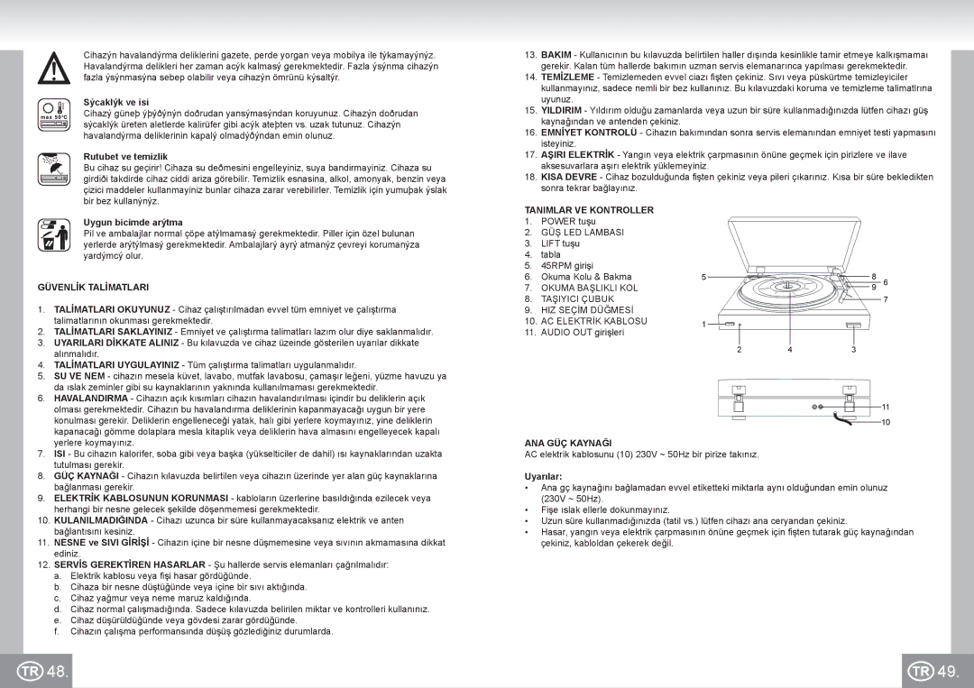 Elta 2955 manual Güvenlİk Talİmatlari, Tanimlar VE Kontroller, ANA GÜÇ Kaynaği 