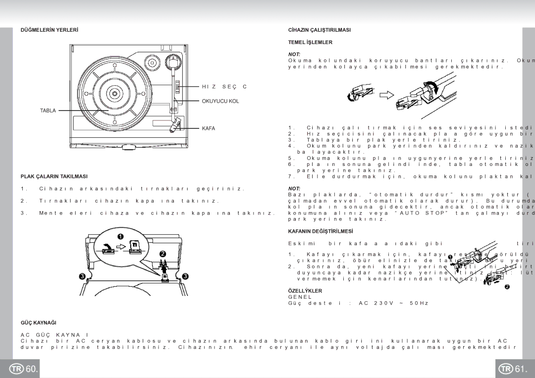 Elta 2956 manual Not 