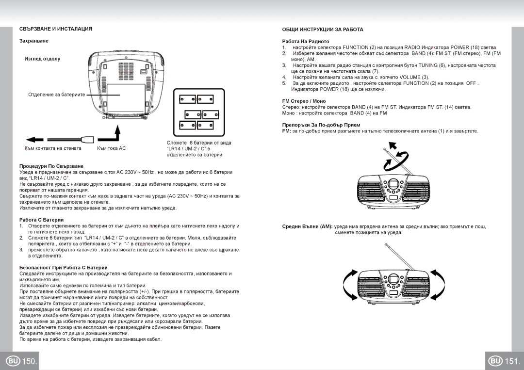 Elta 6699 manual 151, Свързване И Инсталация, Общи Инструкции ЗА Работа 