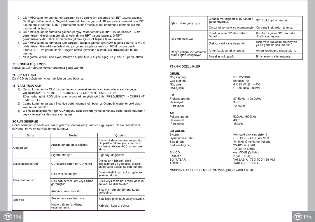 Elta 7537N1 manual 134 135 