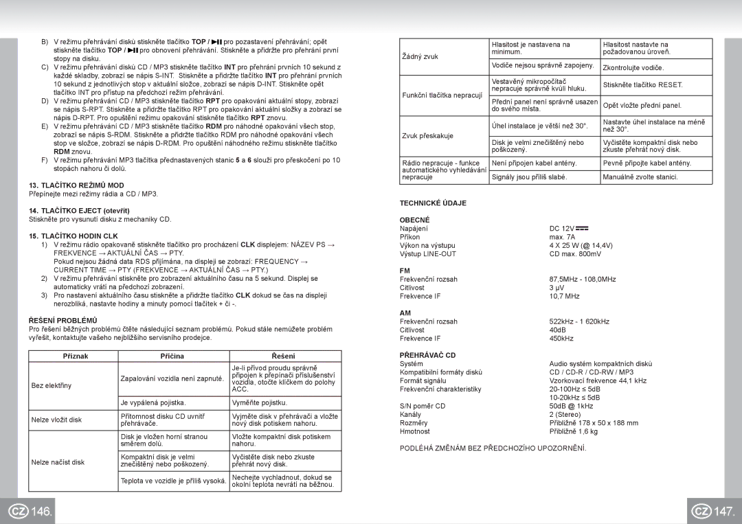 Elta 7537N1 manual 146 147 