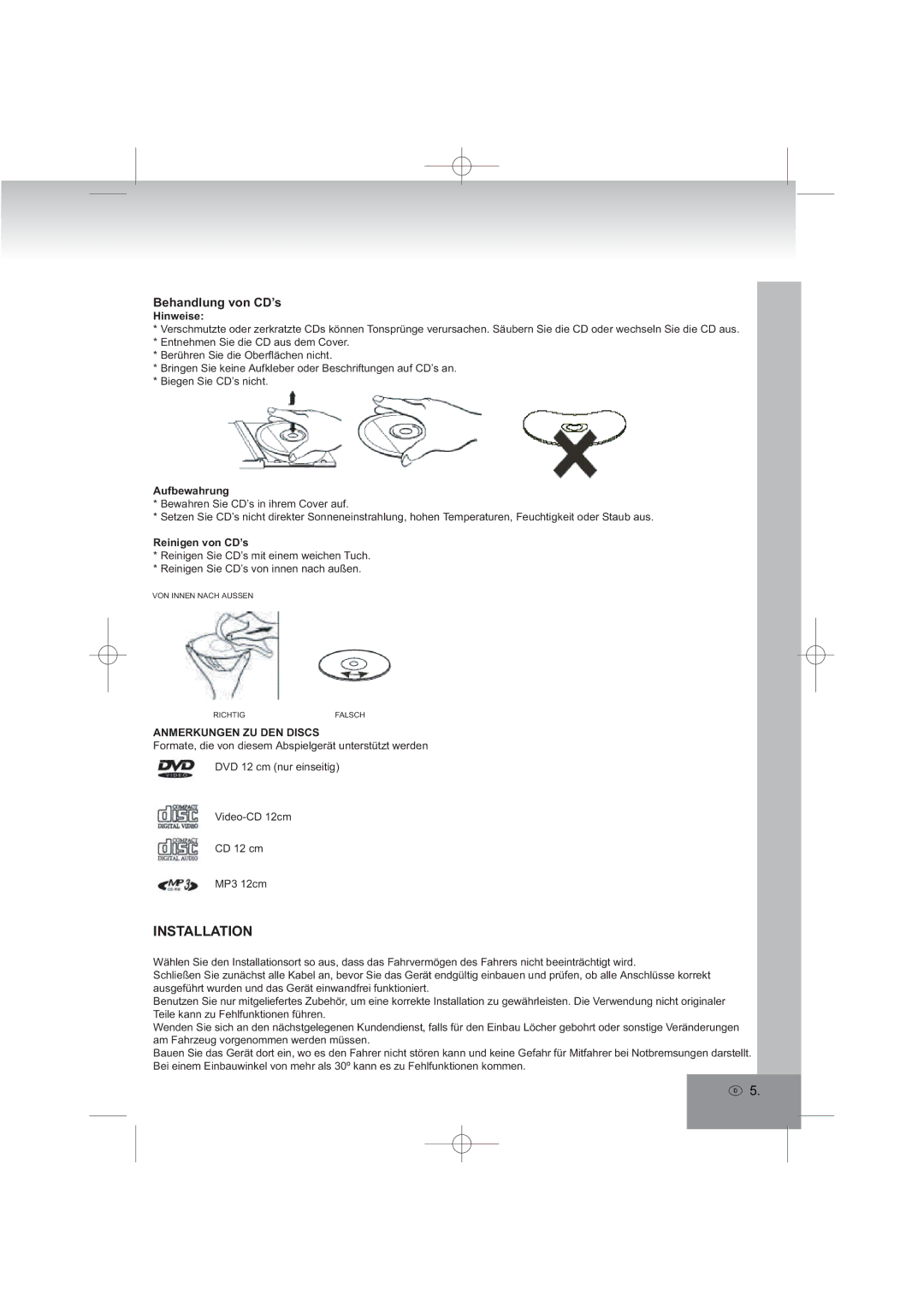 Elta 7553 manual , 167$//$7,21, +Lqzhlvh, 5HLQLJHQYRQ&¶V 