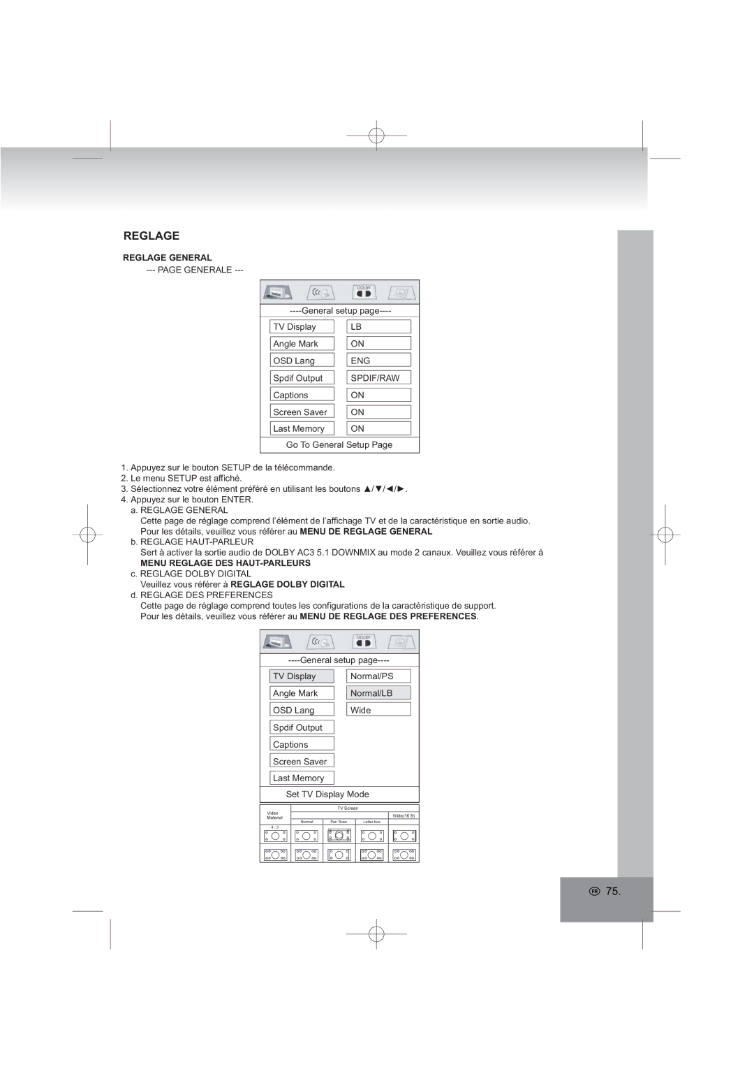 Elta 7553 manual , 3$**15$/, 7R*HQHUDO6HWXS3DJH, 0185*/$*6+$873$5/856 