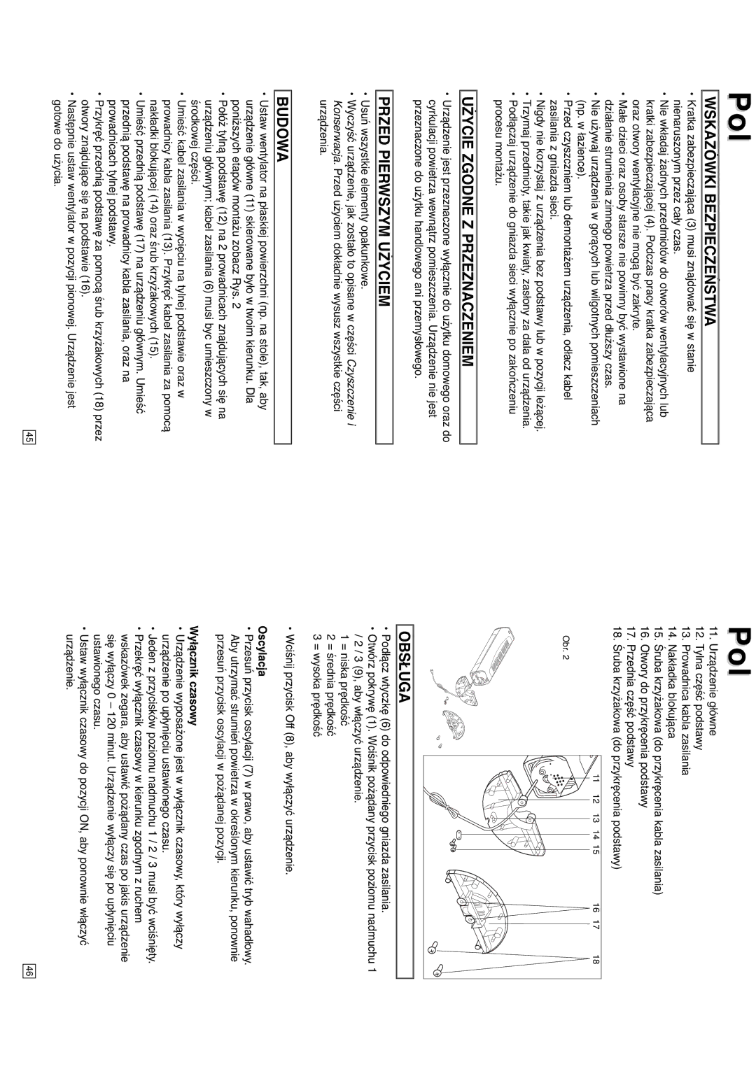 Elta 9095N5 instruction manual Wskazówki Bezpieczeństwa, Użycie Zgodne Z Przeznaczeniem, Przed Pierwszym Użyciem, Obsługa 