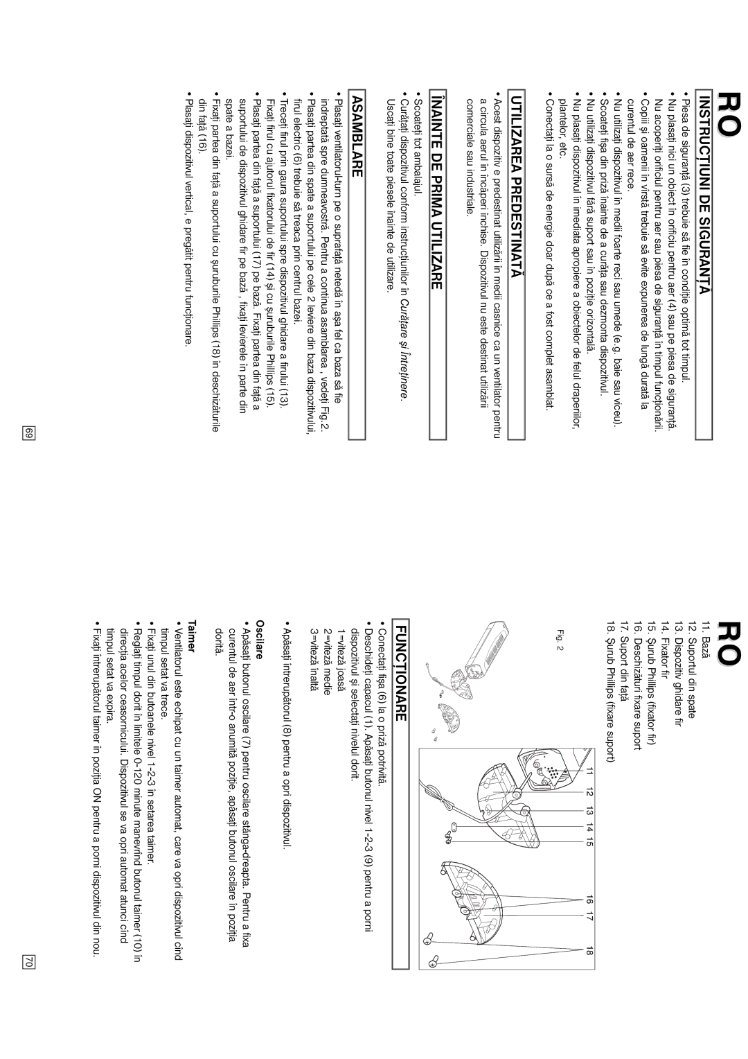 Elta 9095N5 Instrucţiuni DE Siguranţă, Utilizarea Predestinată, Înainte DE Prima Utilizare, Asamblare, Funcţionare 