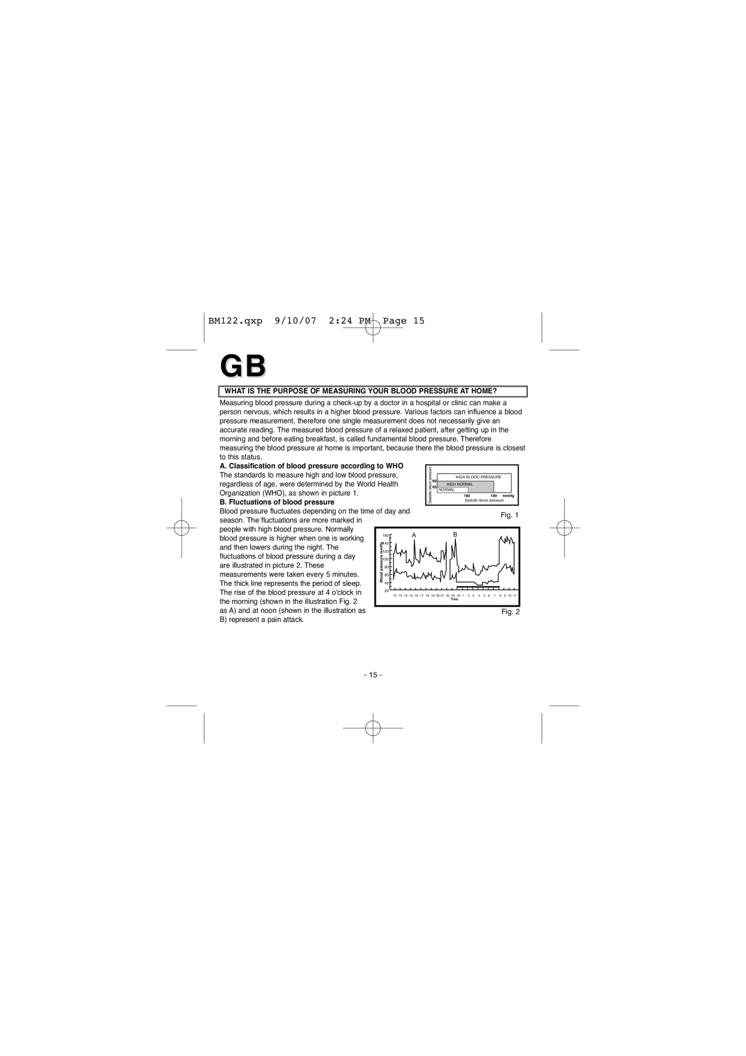 Elta BM122 instruction manual Fluctuations of blood pressure 