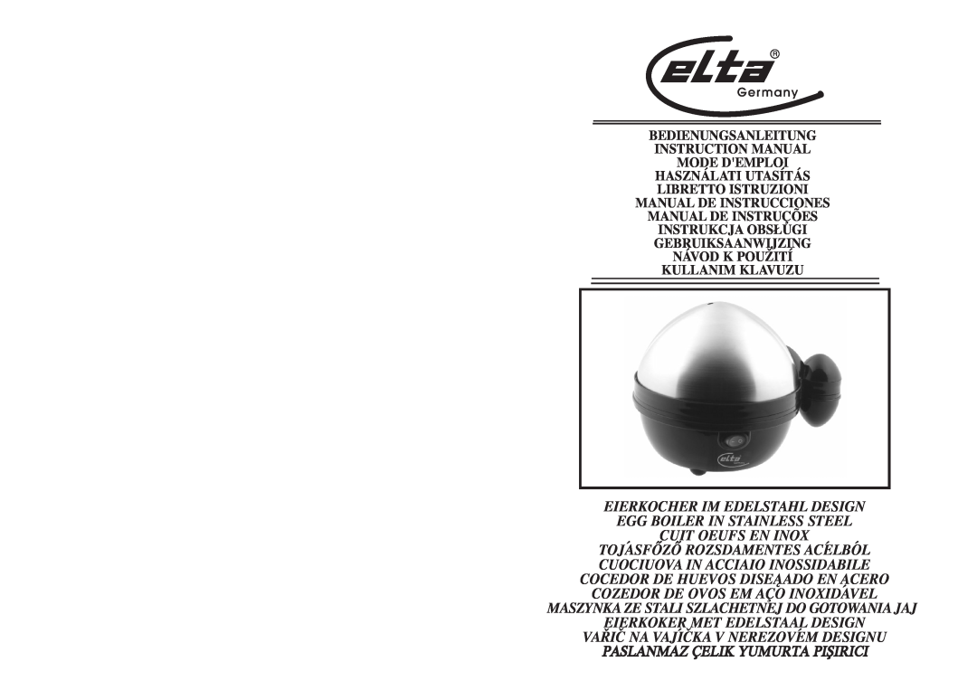 Elta EK111 instruction manual Eierkocher Im Edelstahl Design, Egg Boiler In Stainless Steel Cuit Oeufs En Inox 