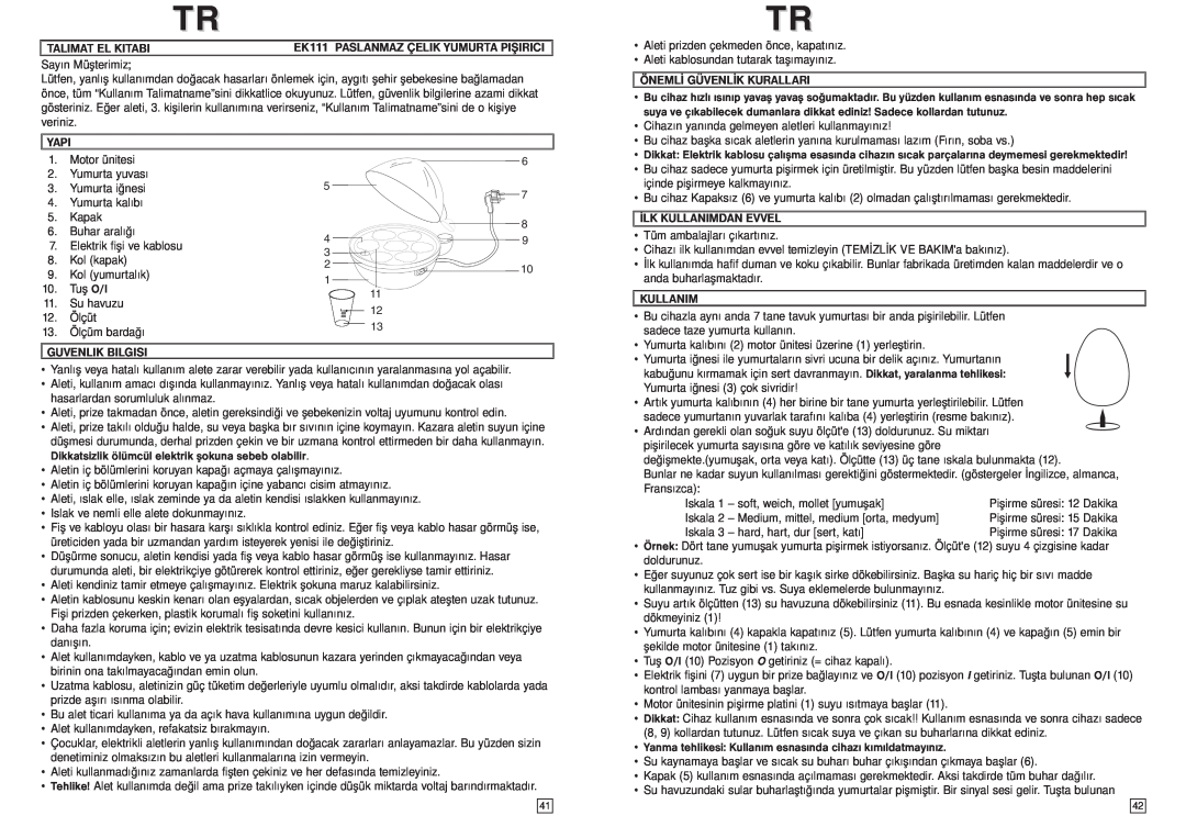 Elta EK111 instruction manual 
