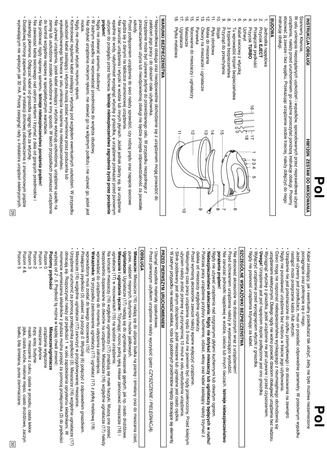 Elta HM120N instruction manual Pol 