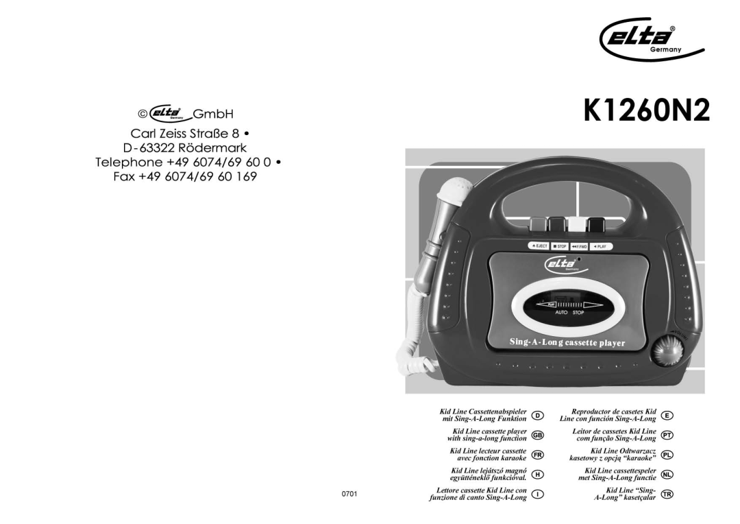 Elta K1260N2 manual 