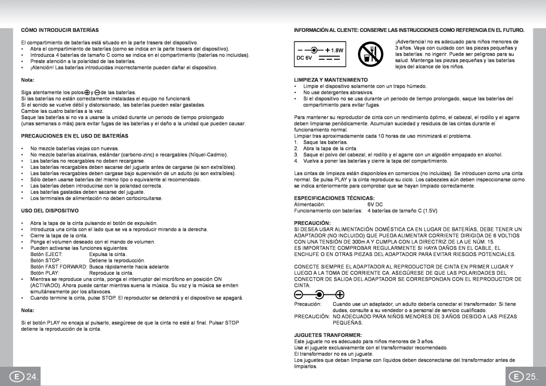 Elta K1260N2 manual Cómo Introducir Baterías, Nota, Precauciones En El Uso De Baterías, Uso Del Dispositivo, Precaución 