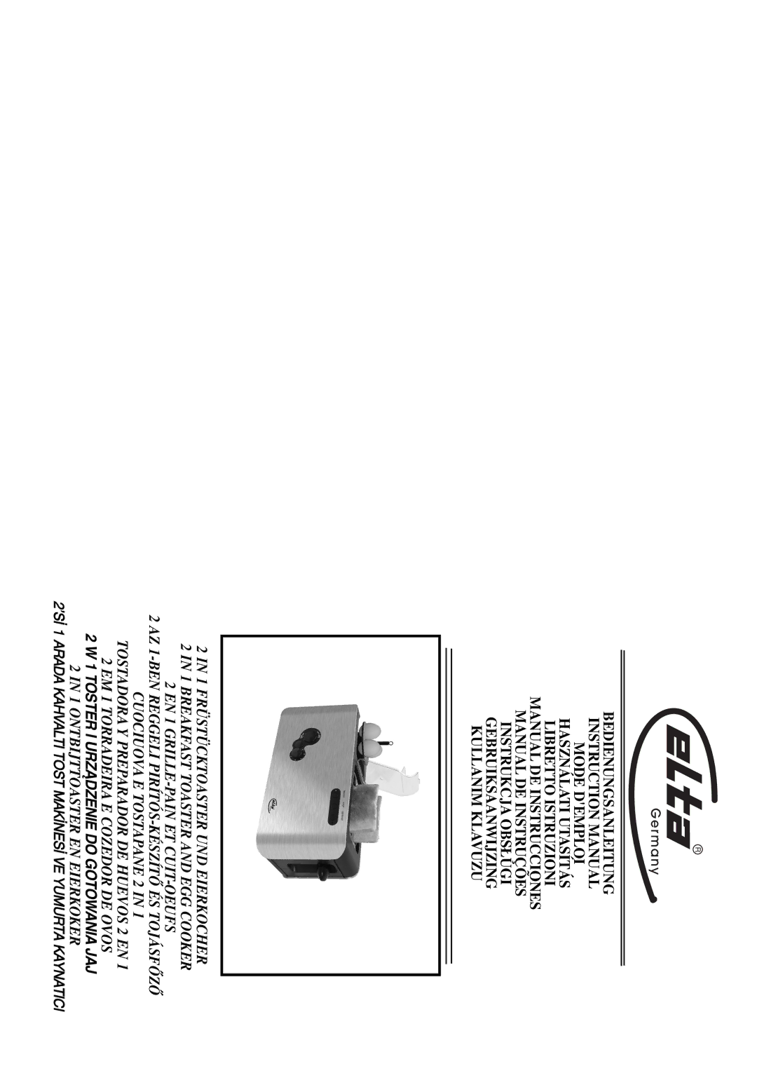 Elta T210 instruction manual Toster I Urządzenie do Gotowaniajaj 