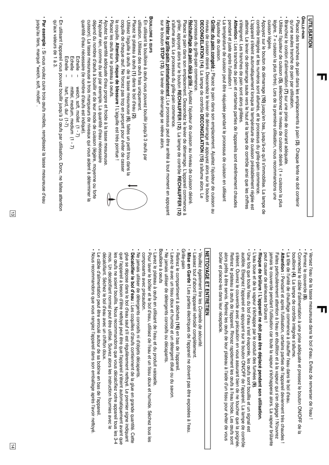 Elta T210 instruction manual Utilisation, Nettoyage ET Entretien 