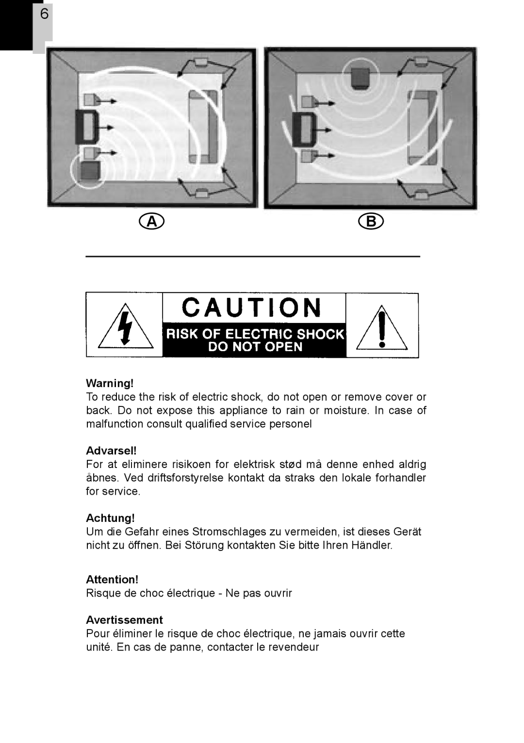 Eltax A-10.2 instruction manual Achtung, Avertissement 