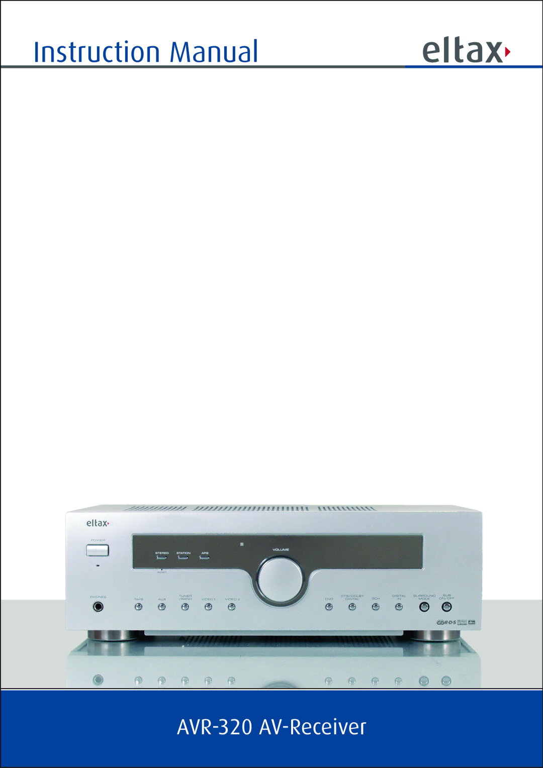 Eltax instruction manual AVR-320 AV-Receiver 