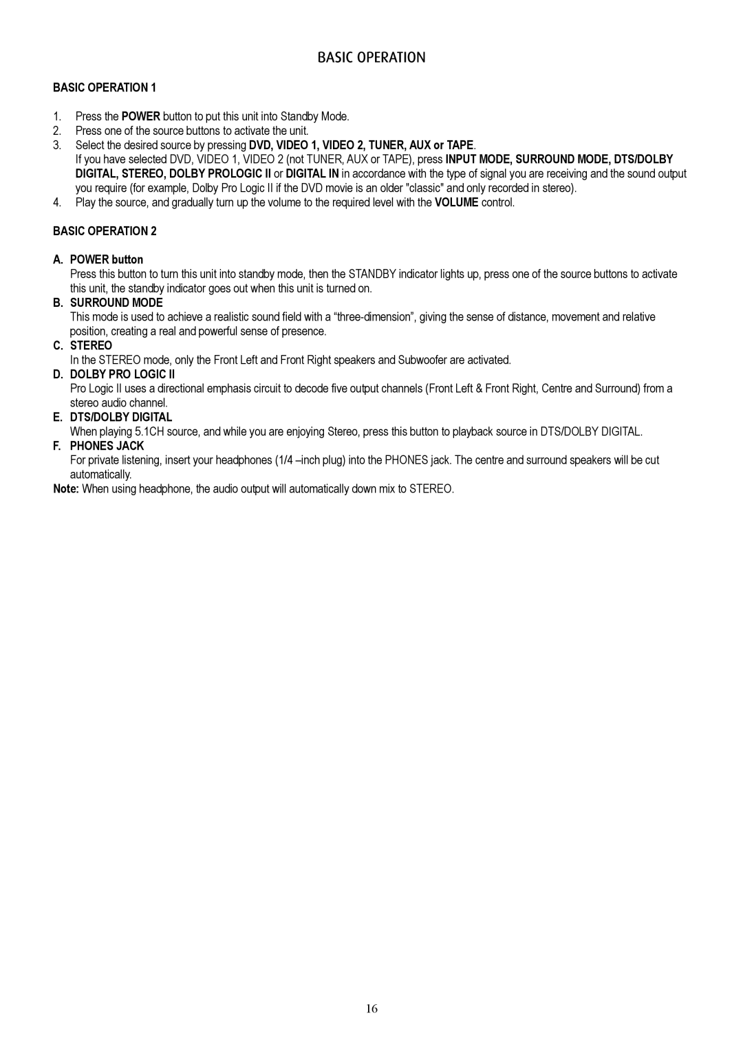 Eltax AVR-320 instruction manual Basic Operation 