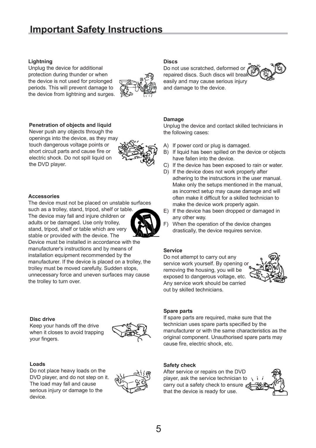 Eltax DV-252, CV-153, DV-251 instruction manual Disc drive 