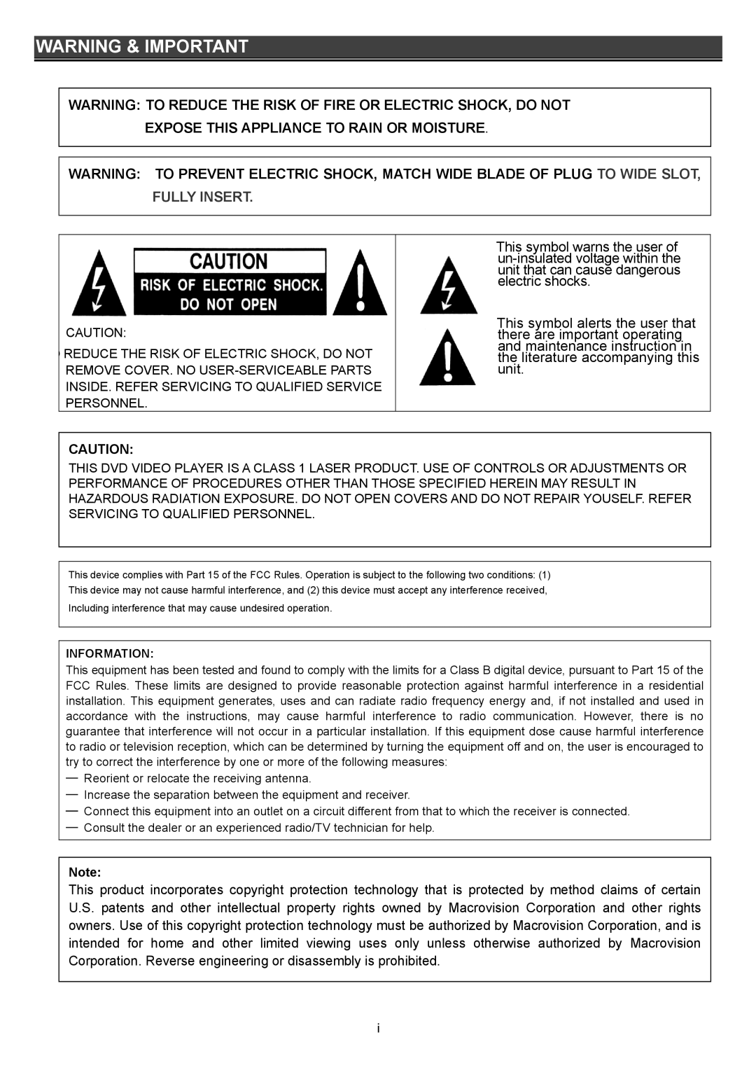 Eltax DR-110 Reduce the Risk of Electric SHOCK, do not, Remove COVER. no USER-SERVICEABLE Parts, Information 