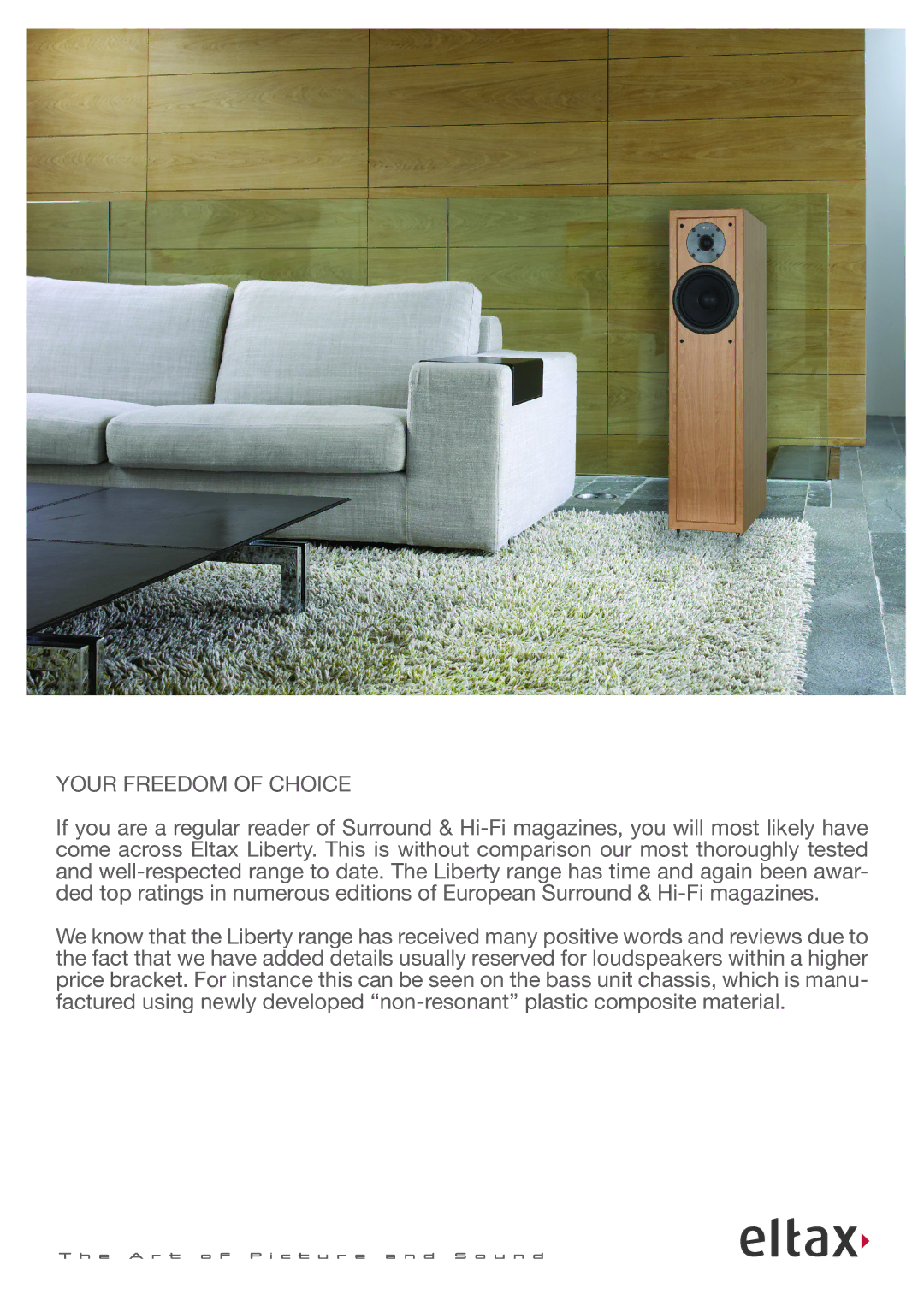 Eltax HiFi Speaker System manual Your Freedom of Choice 