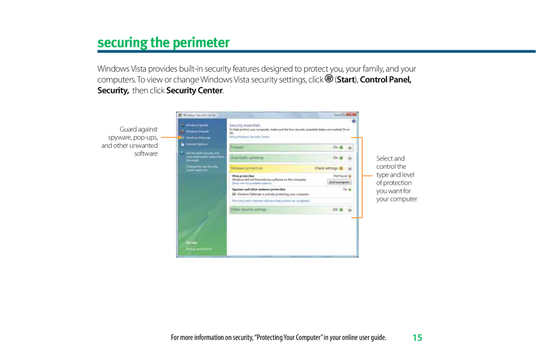 eMachines 8513036 manual Securing the perimeter, Guard against, Software 