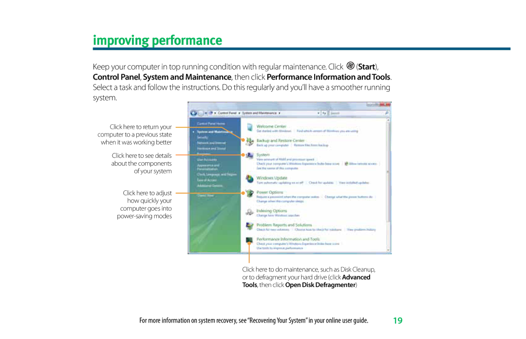 eMachines 8513036 manual Improving performance 