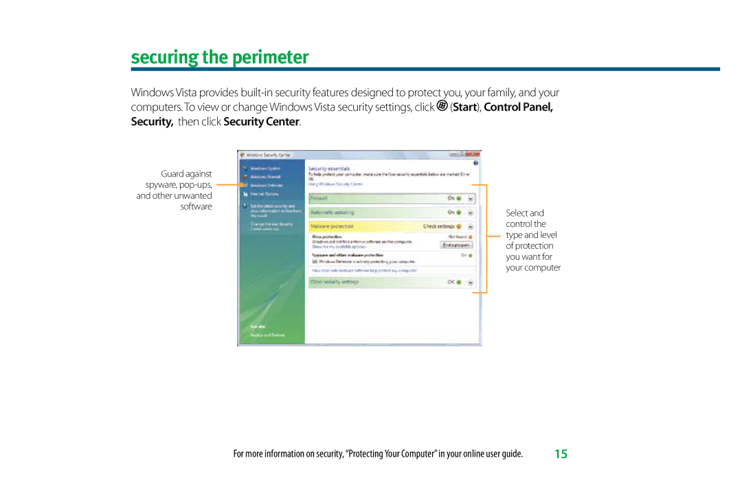 eMachines 8513036R manual Securing the perimeter, Guard against, Software 