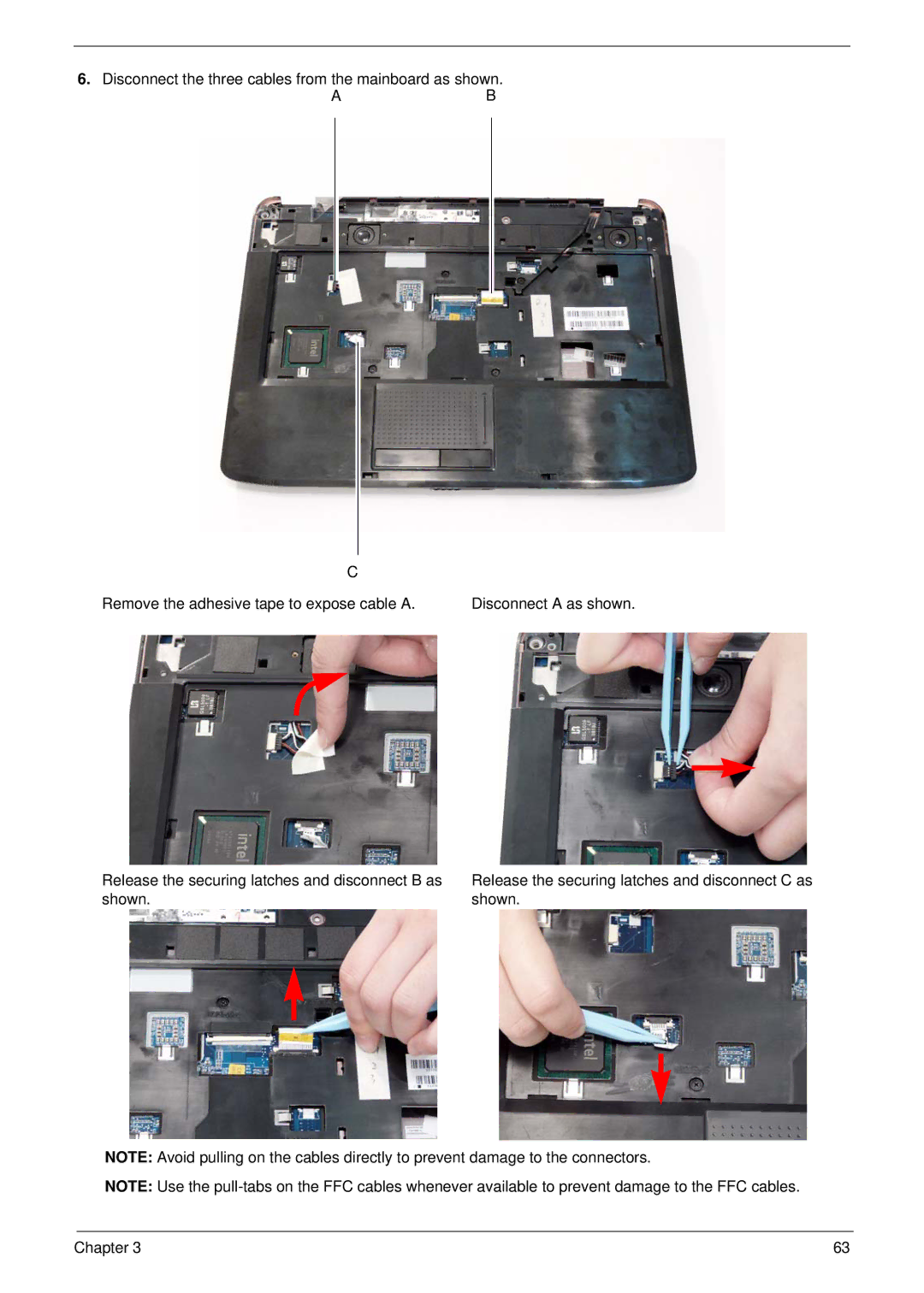 eMachines D720 manual Disconnect a as shown 