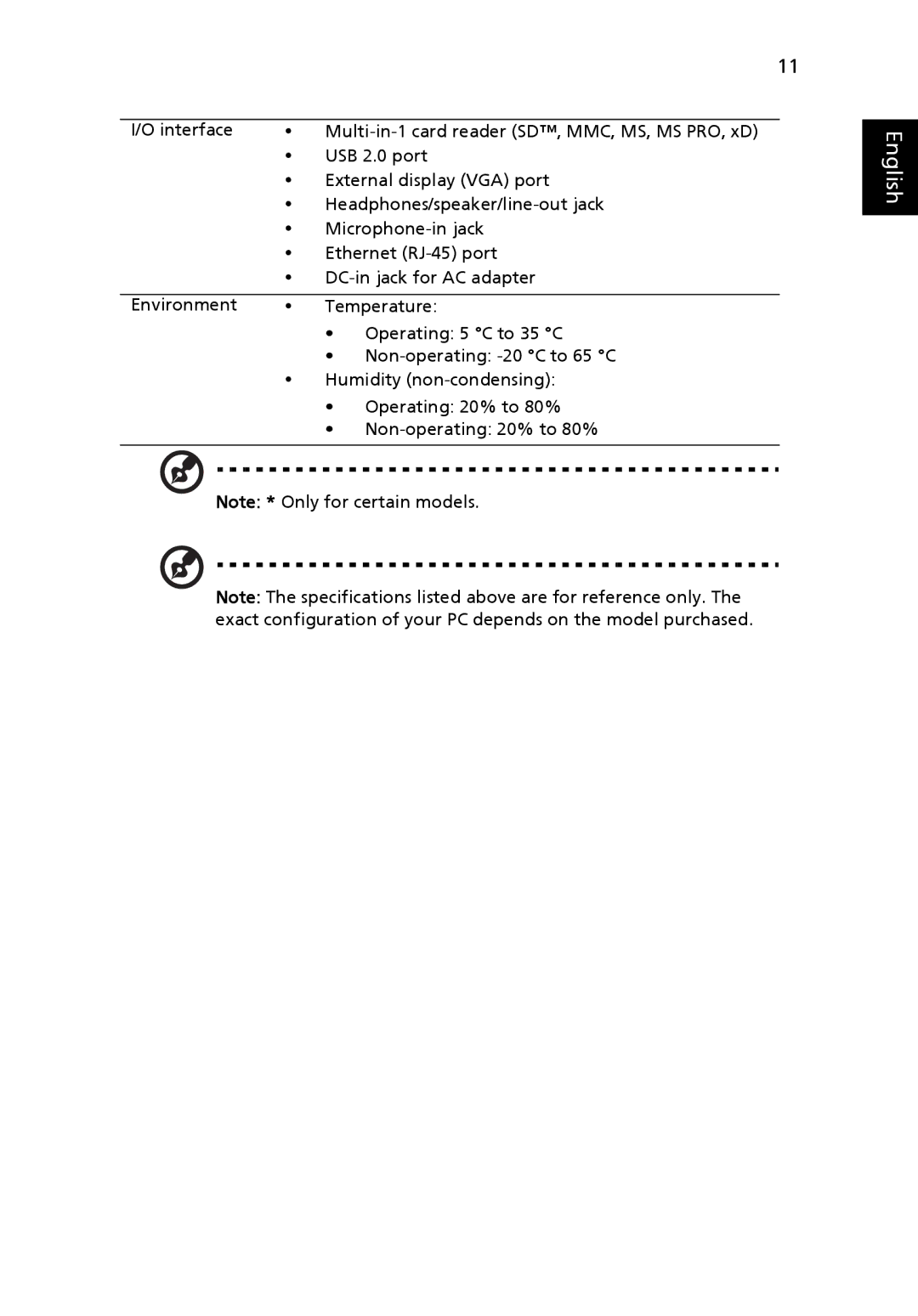 eMachines E627 Series manual English 