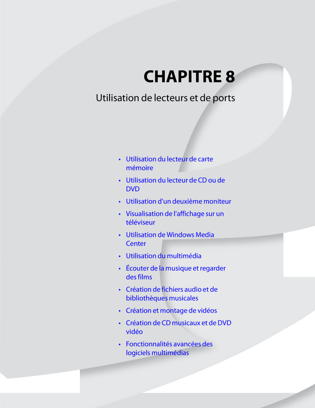 eMachines H3120 manual Utilisation de lecteurs et de ports 