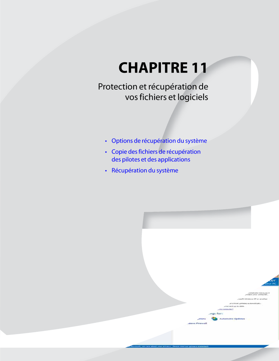 eMachines H3120 manual Protection et récupération de vos fichiers et logiciels 