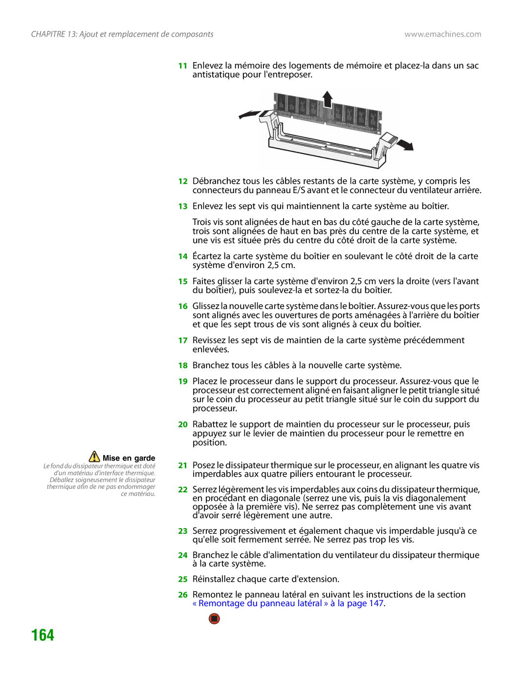 eMachines H3120 manual 164 