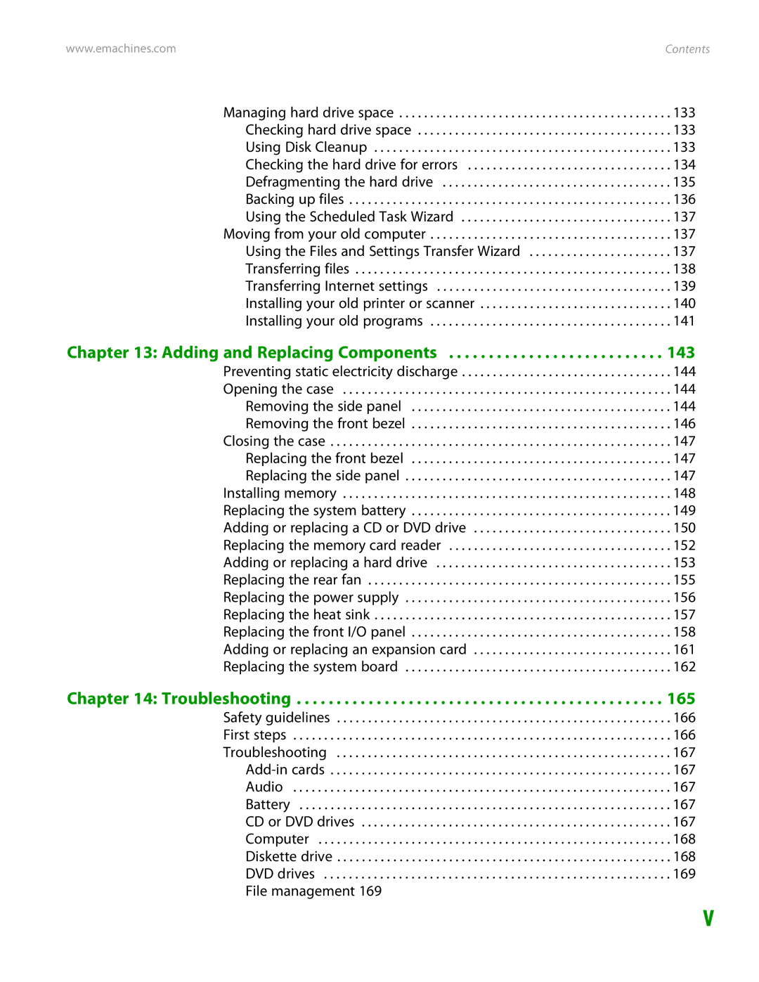 eMachines H3120 manual Adding and Replacing Components 