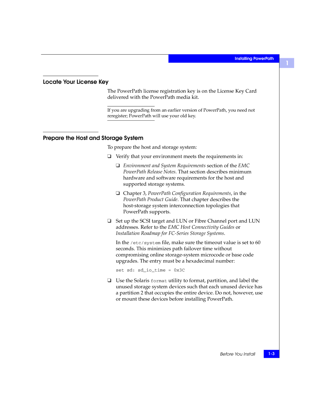 EMC 300-000-978 REV A03 manual Locate Your License Key, Prepare the Host and Storage System 