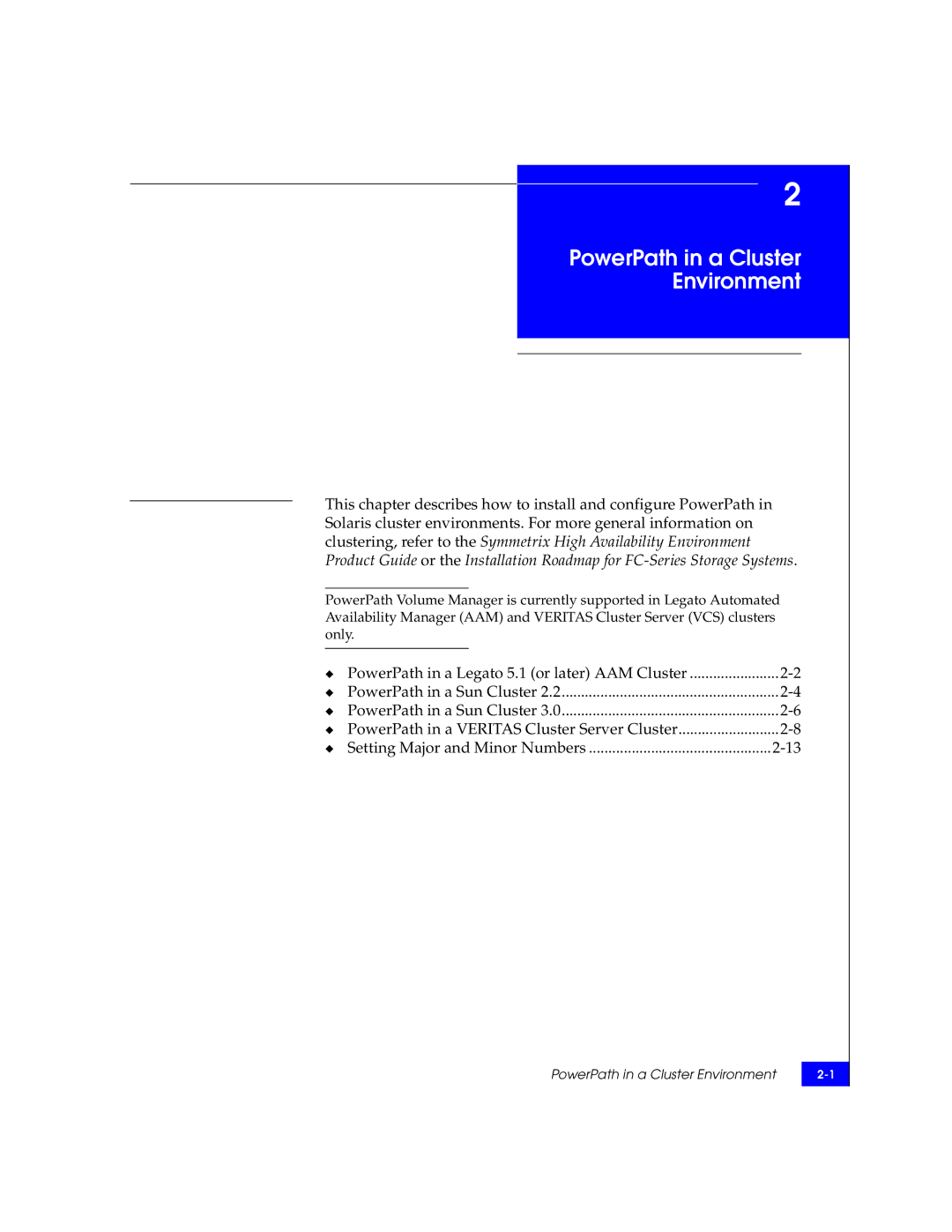 EMC 300-000-978 REV A03 manual PowerPath in a Cluster Environment, PowerPath in a Legato 5.1 or later AAM Cluster 