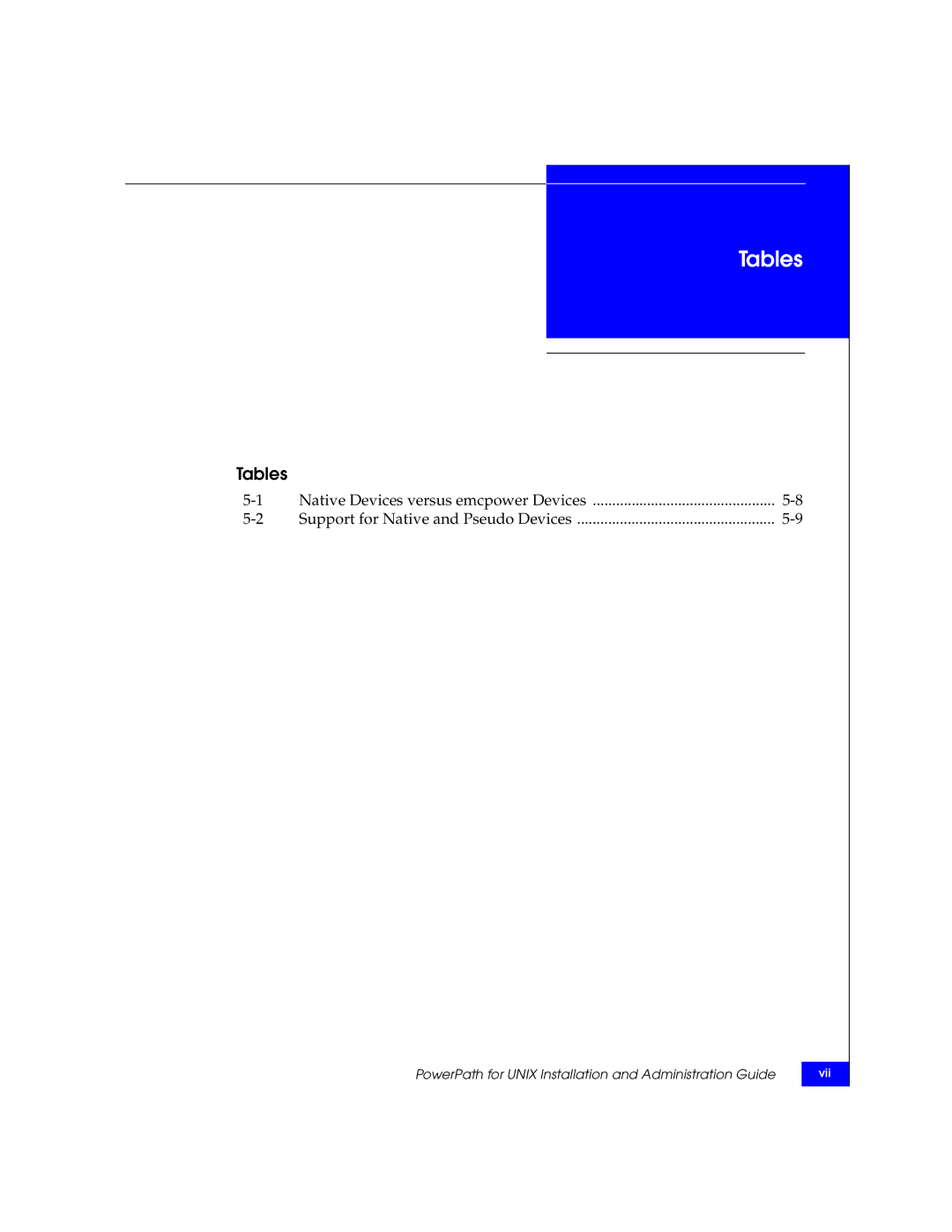 EMC 300-000-978 REV A03 manual Tables 