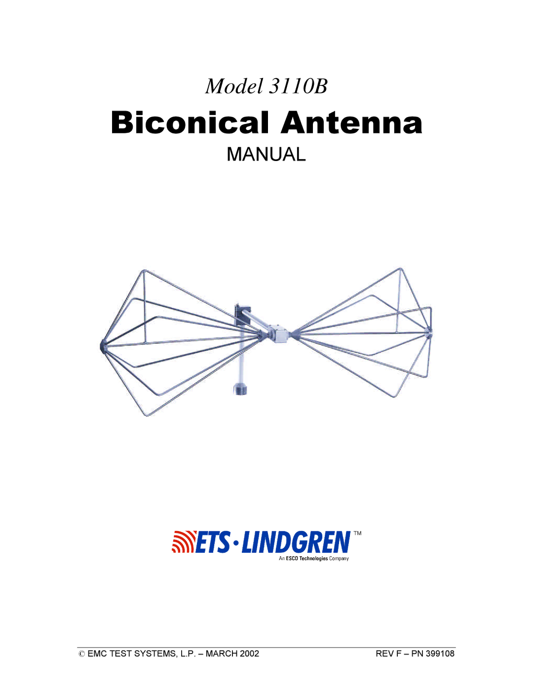 EMC 3110B manual Biconical Antenna 