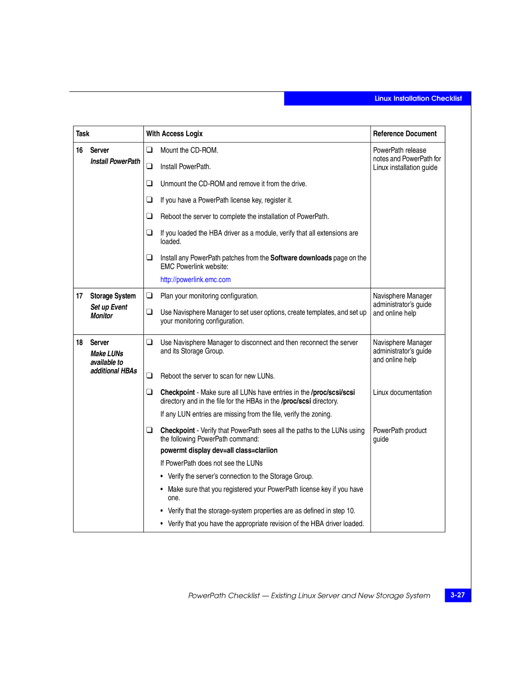 EMC 69001166 manual Its Storage Group, Reboot the server to scan for new LUNs 