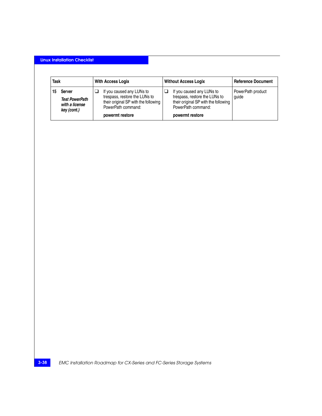 EMC 69001166 manual Server If you caused any LUNs to PowerPath product 