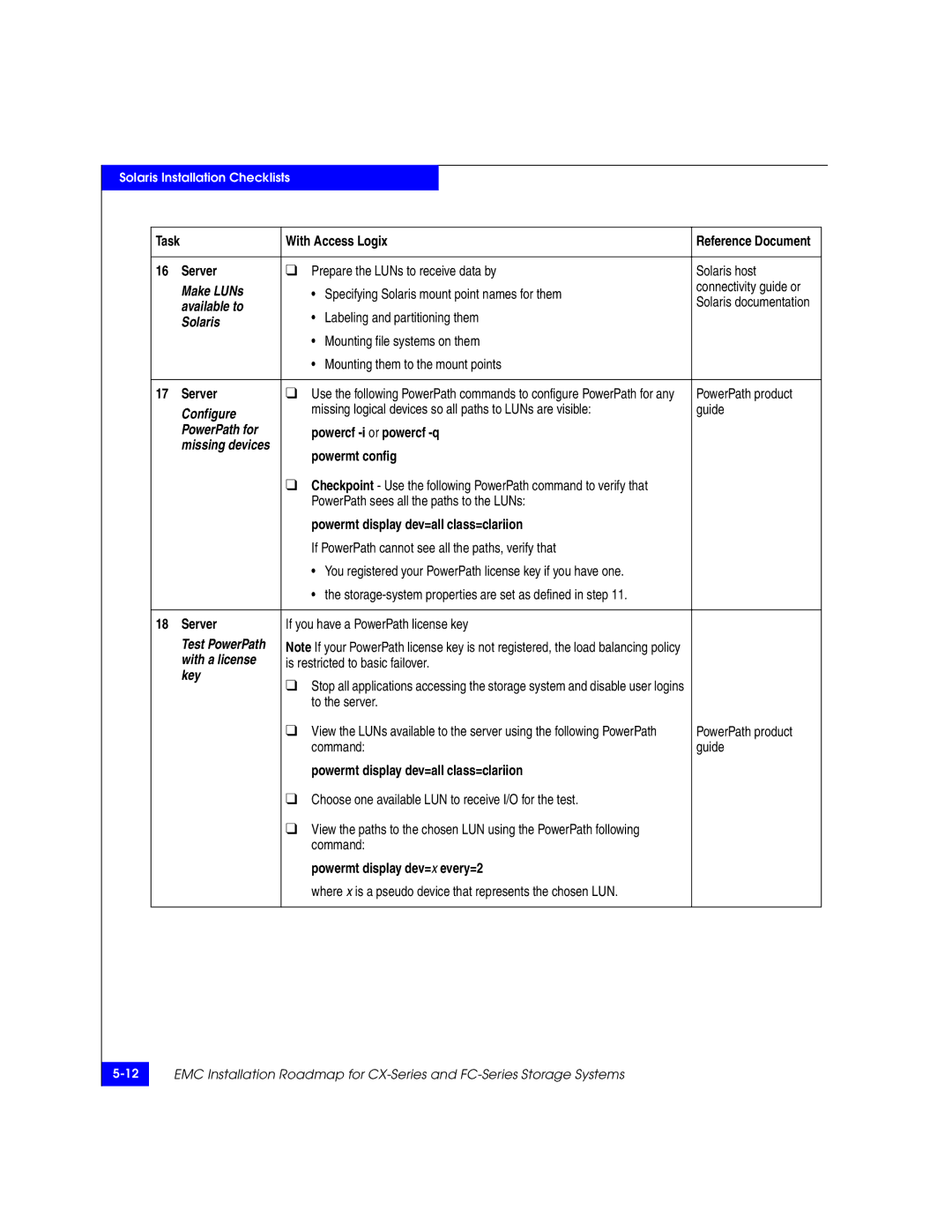 EMC 69001166 manual Solaris, PowerPath for 