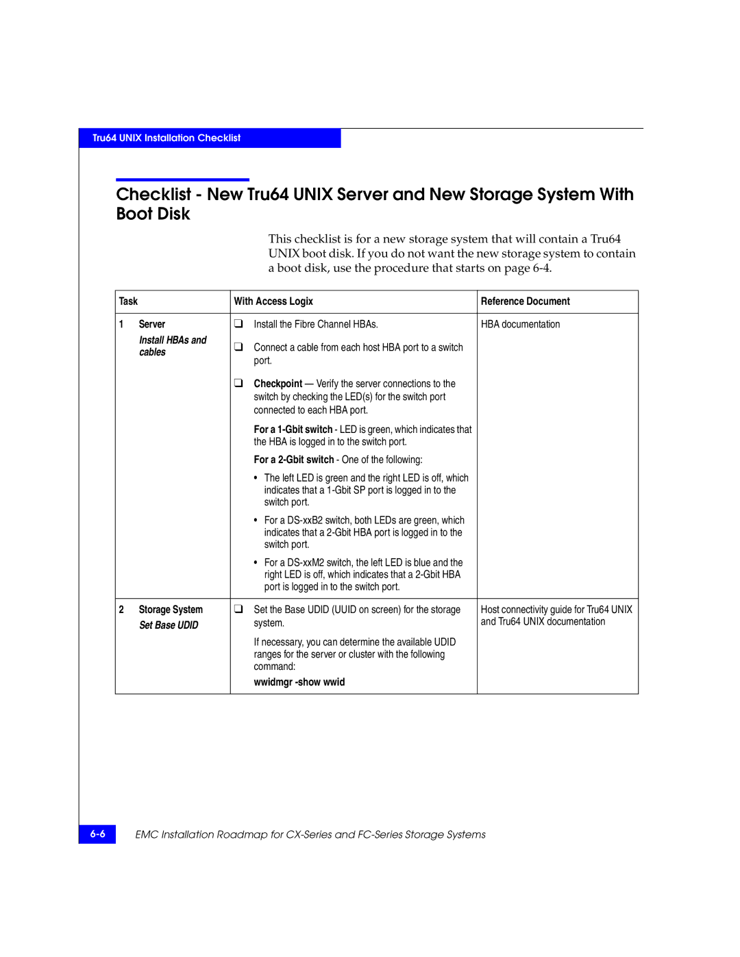 EMC 69001166 manual Install HBAs, Port is logged in to the switch port Storage System 