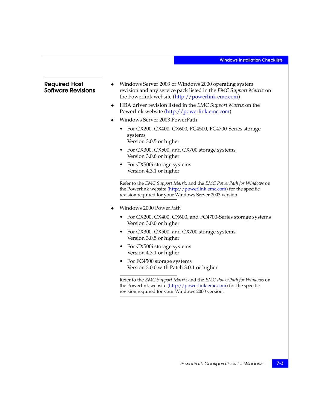 EMC 69001166 manual PowerPath Configurations for Windows 