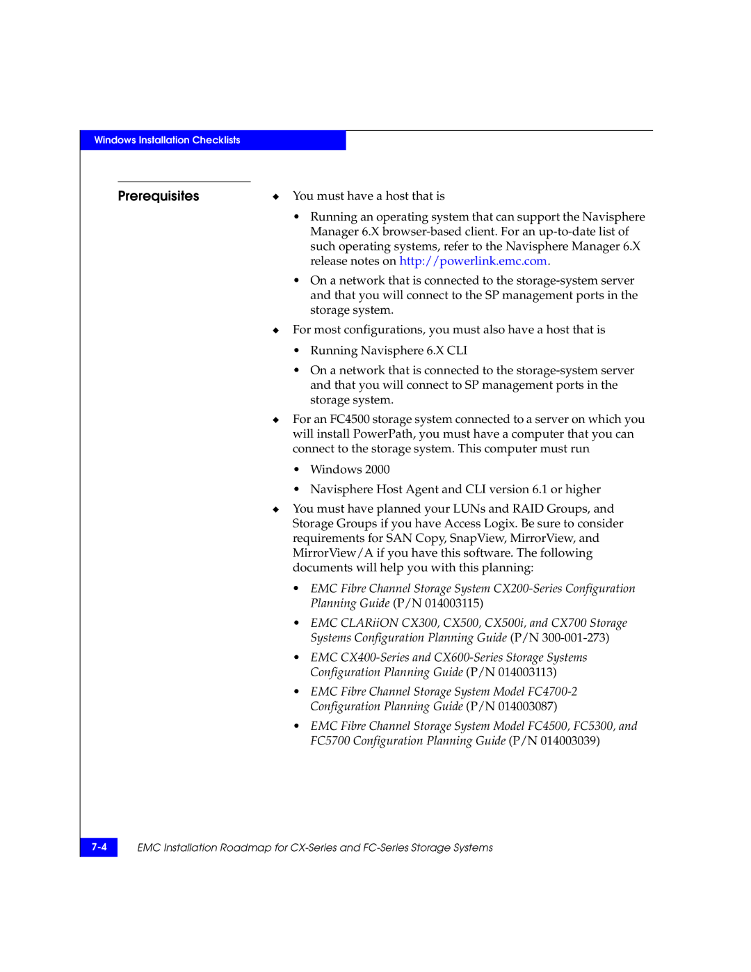 EMC 69001166 manual That you will connect to the SP management ports 