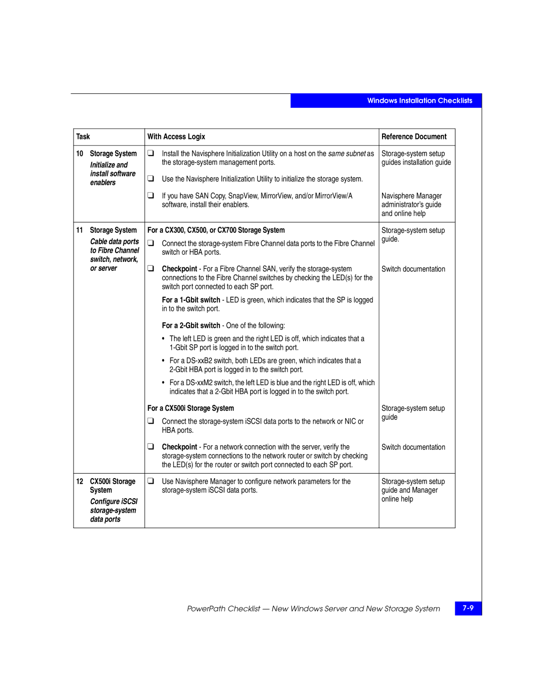 EMC 69001166 manual For a CX300, CX500, or CX700 Storage System, Data ports 