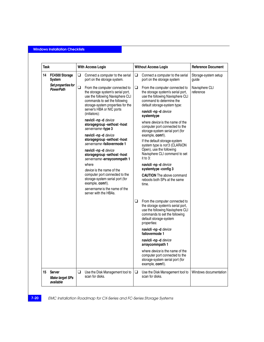 EMC 69001166 manual System Port on the storage system Guide, Scan for disks 