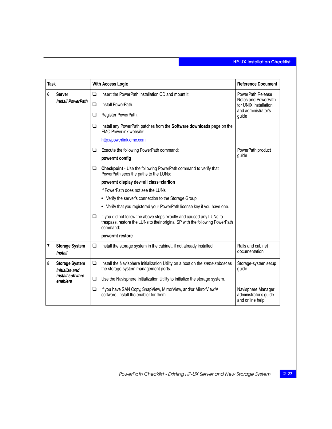 EMC 69001166 manual Insert the PowerPath installation CD and mount it, PowerPath sees the paths to the LUNs 