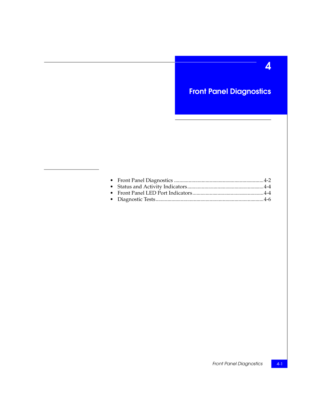 EMC DS-16B manual Front Panel Diagnostics 